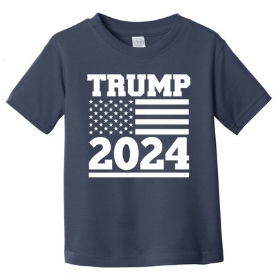 Jumbo Print Trump 2024 Usa Flag Toddler T-Shirt