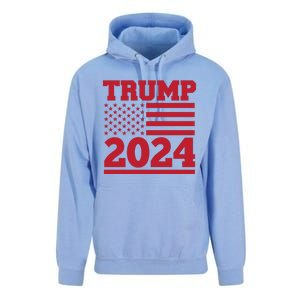 Jumbo Print Trump 2024 Usa Flag Unisex Surf Hoodie