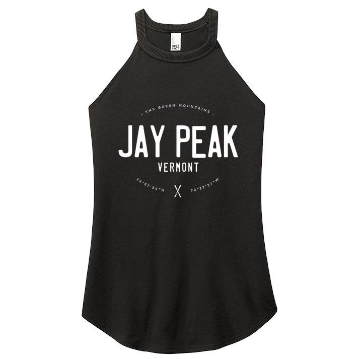 Jay Peak Vermont Graphic Distressed Vintage Ski Great Gift Women's Perfect Tri Rocker Tank