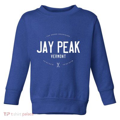 Jay Peak Vermont Graphic Distressed Vintage Ski Great Gift Toddler Sweatshirt