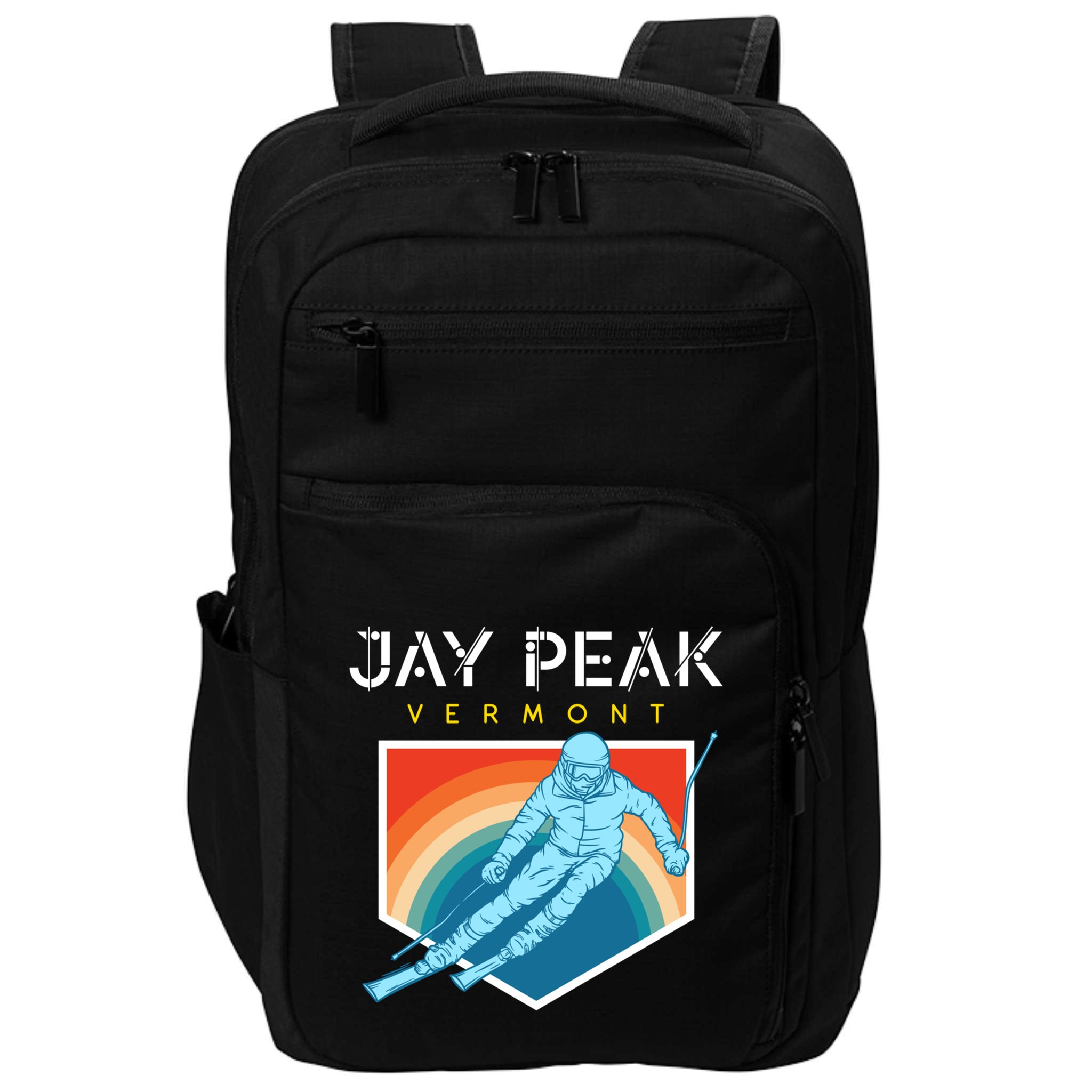 Jay Peak Vermont Usa Ski Resort 1980s Retro Funny Gift Impact Tech Backpack