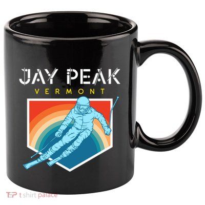 Jay Peak Vermont Usa Ski Resort 1980s Retro Funny Gift 11oz C Handle Ceramic Mug