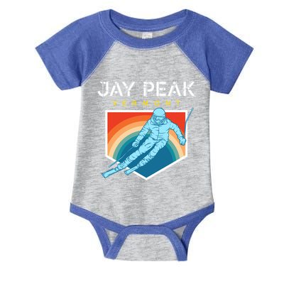 Jay Peak Vermont Usa Ski Resort 1980s Retro Funny Gift Infant Baby Jersey Bodysuit