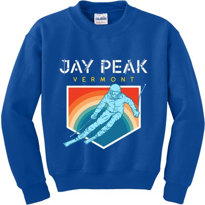 Jay Peak Vermont Usa Ski Resort 1980s Retro Funny Gift Kids Sweatshirt