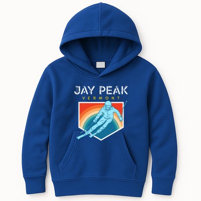 Jay Peak Vermont Usa Ski Resort 1980s Retro Funny Gift Kids Hoodie