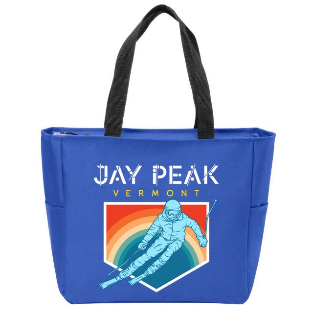 Jay Peak Vermont Usa Ski Resort 1980s Retro Funny Gift Zip Tote Bag