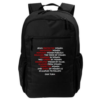 Jesus Protected Women Empowered Women Honored Women Publicly Backpack