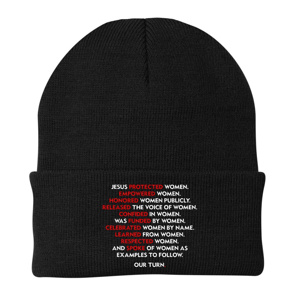Jesus Protected Women Empowered Women Honored Women Publicly Beanie