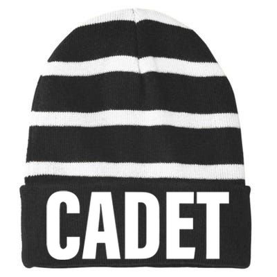 Jared Padalecki Wearing Cadet Striped Beanie with Solid Band