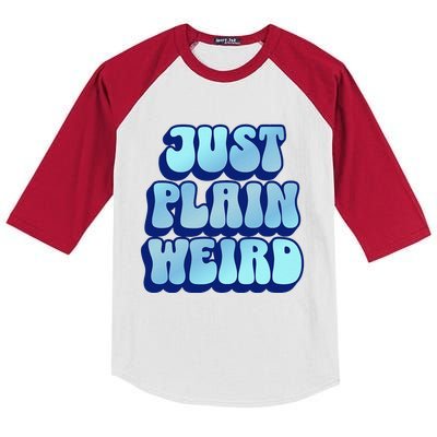 Just Plain Weird Kamala Harris 2024 Kids Colorblock Raglan Jersey