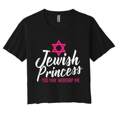 Jewish Princess You May Worship Me Funny Jewish  Crop Top