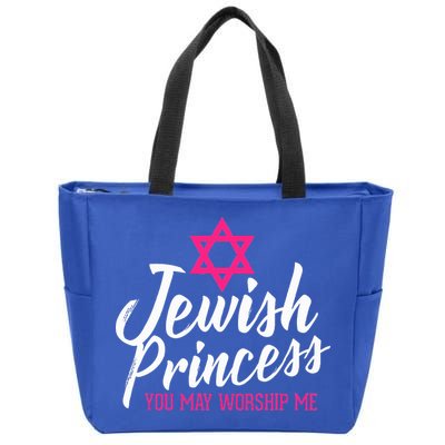 Jewish Princess You May Worship Me Funny Jewish  Zip Tote Bag