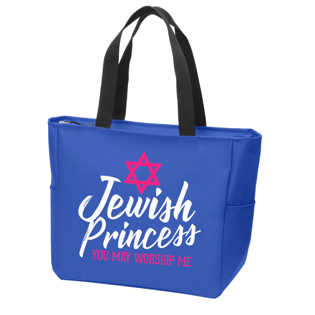 Jewish Princess You May Worship Me Funny Jewish  Zip Tote Bag