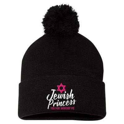 Jewish Princess You May Worship Me Funny Jewish  Pom Pom 12in Knit Beanie