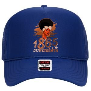 Juneteenth Queen 1865 Ecipation Day Black History Month Gift High Crown Mesh Back Trucker Hat