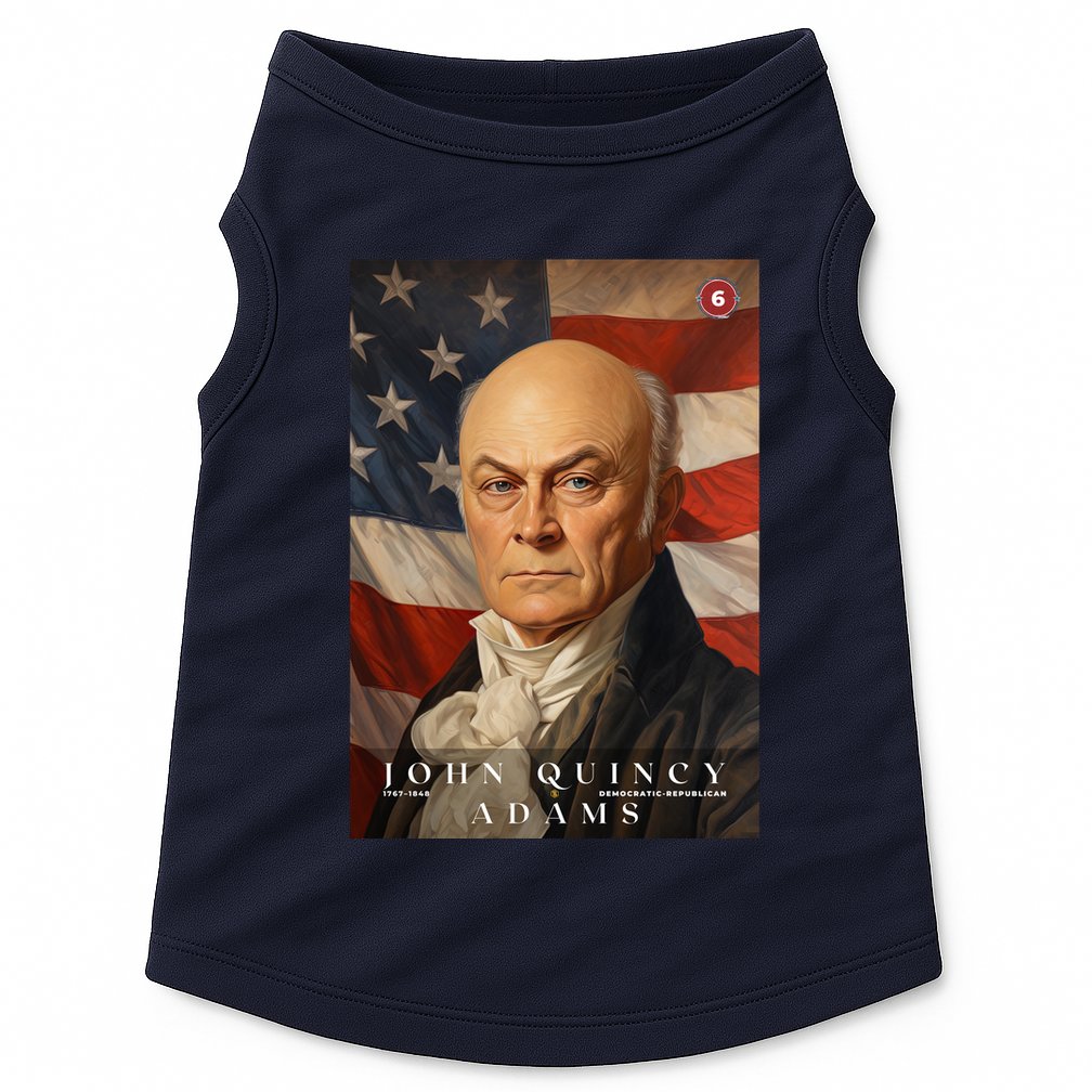 John Quincy Adams 6th President Of The United States Portrait Doggie Tank