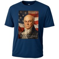 John Quincy Adams 6th President Of The United States Portrait Cooling Performance Crew T-Shirt