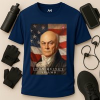 John Quincy Adams 6th President Of The United States Portrait Cooling Performance Crew T-Shirt