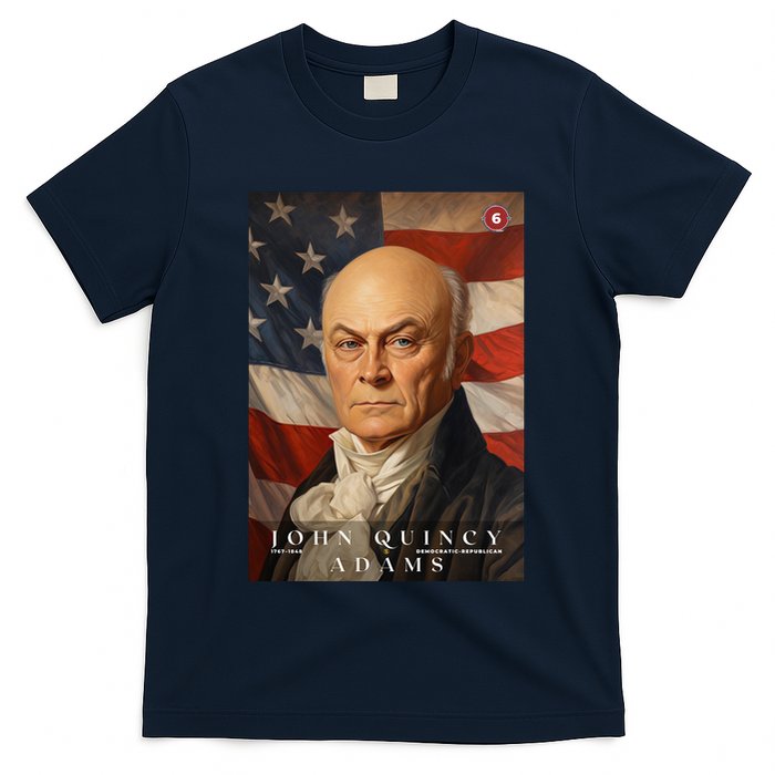 John Quincy Adams 6th President Of The United States Portrait T-Shirt