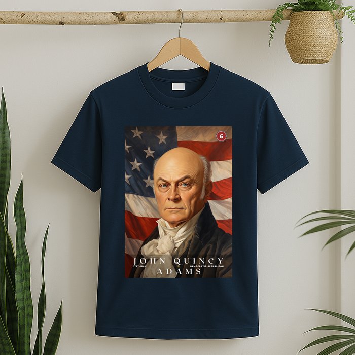 John Quincy Adams 6th President Of The United States Portrait T-Shirt