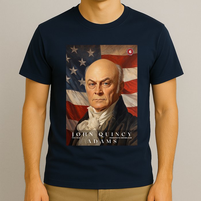 John Quincy Adams 6th President Of The United States Portrait T-Shirt