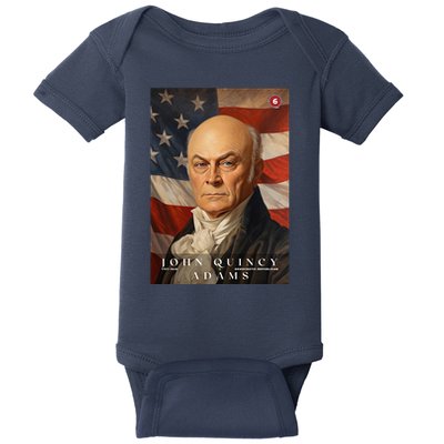 John Quincy Adams 6th President Of The United States Portrait Baby Bodysuit