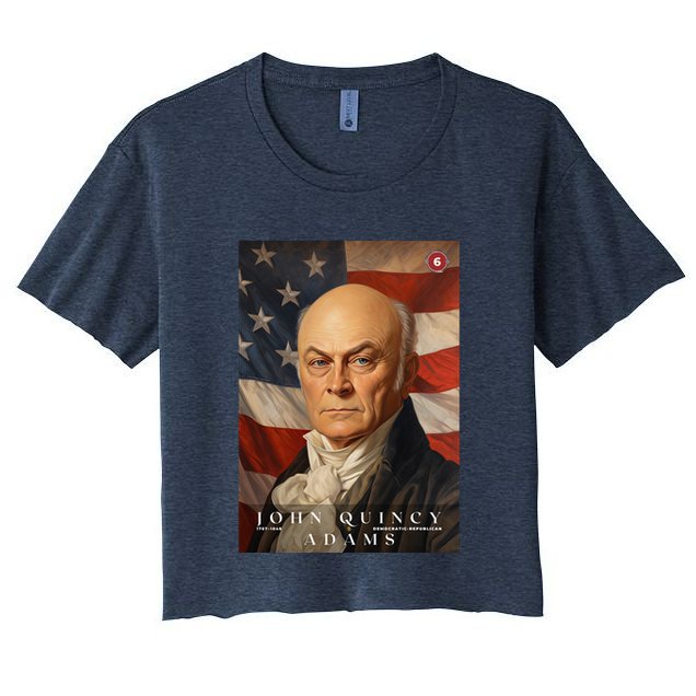 John Quincy Adams 6th President Of The United States Portrait Crop Top