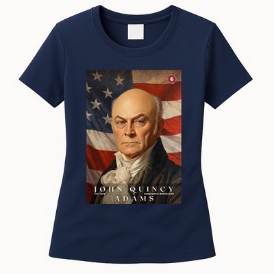 John Quincy Adams 6th President Of The United States Portrait Womens T-Shirt