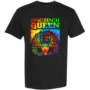 Juneteenth Queen Afro Melanin Black Girl Magic Tie Dye Garment-Dyed Heavyweight T-Shirt