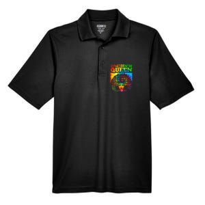 Juneteenth Queen Afro Melanin Black Girl Magic Tie Dye Men's Origin Performance Pique Polo