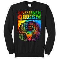 Juneteenth Queen Afro Melanin Black Girl Magic Tie Dye Sweatshirt