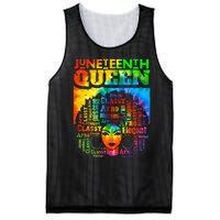 Juneteenth Queen Afro Melanin Black Girl Magic Tie Dye Mesh Reversible Basketball Jersey Tank