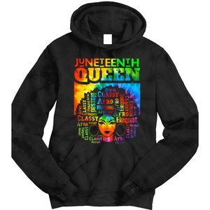 Juneteenth Queen Afro Melanin Black Girl Magic Tie Dye Tie Dye Hoodie