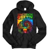 Juneteenth Queen Afro Melanin Black Girl Magic Tie Dye Tie Dye Hoodie