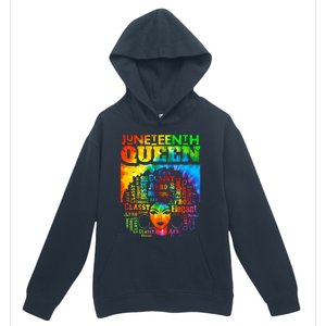 Juneteenth Queen Afro Melanin Black Girl Magic Tie Dye Urban Pullover Hoodie