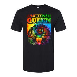 Juneteenth Queen Afro Melanin Black Girl Magic Tie Dye Softstyle CVC T-Shirt