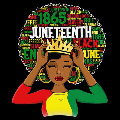 Juneteenth  Queen African American black afro T-Shirt