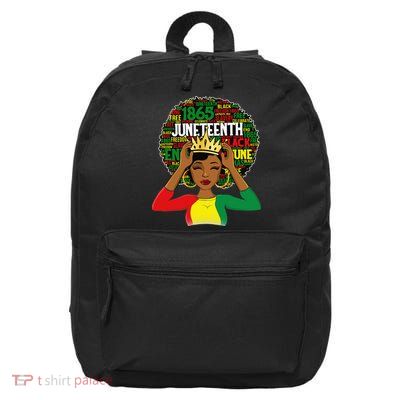 Juneteenth  Queen African American black afro 16 in Basic Backpack
