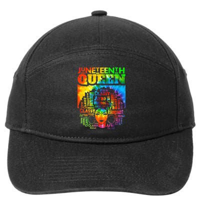 Juneteenth Queen Afro Melanin Black Girl Magic Women 7-Panel Snapback Hat