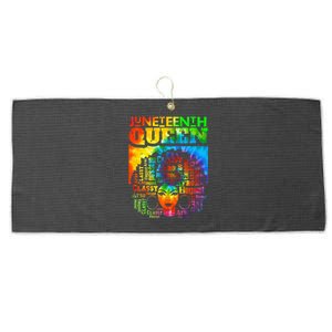 Juneteenth Queen Afro Melanin Black Girl Magic Women Large Microfiber Waffle Golf Towel