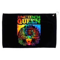 Juneteenth Queen Afro Melanin Black Girl Magic Women Grommeted Golf Towel