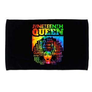 Juneteenth Queen Afro Melanin Black Girl Magic Women Microfiber Hand Towel