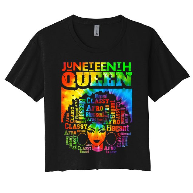 Juneteenth Queen Afro Melanin Black Girl Magic Women Crop Top