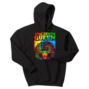 Juneteenth Queen Afro Melanin Black Girl Magic Women Kids Hoodie