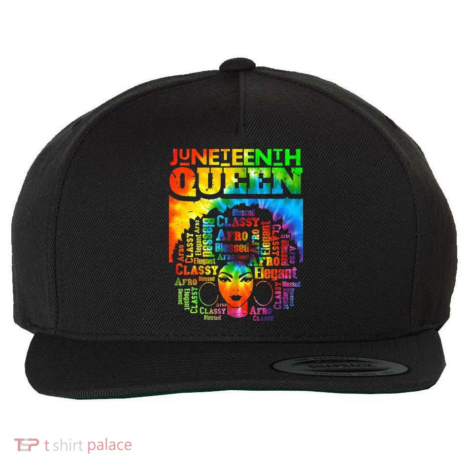 Juneteenth Queen Afro Melanin Black Girl Magic Women Wool Snapback Cap