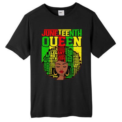 Juneteenth Queen Afro Melanin Black Magic  Tall Fusion ChromaSoft Performance T-Shirt