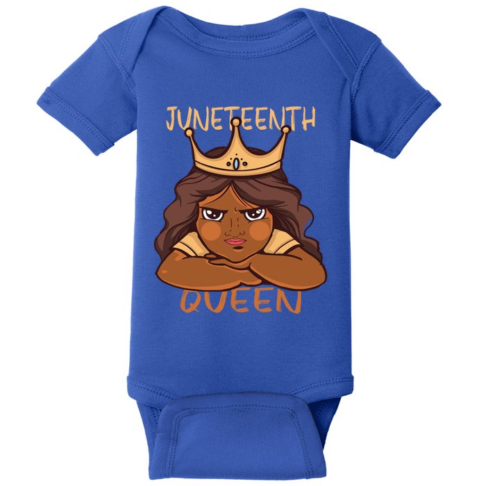 Juneteenth Queen African American Roots Melanin Freedom Great Gift Baby Bodysuit