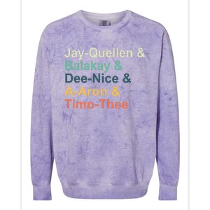 Jay Quellen & Balakay & Dee Nice & A Aron & Timo Thee Colorblast Crewneck Sweatshirt