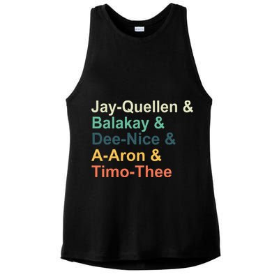 Jay Quellen & Balakay & Dee Nice & A Aron & Timo Thee Ladies PosiCharge Tri-Blend Wicking Tank