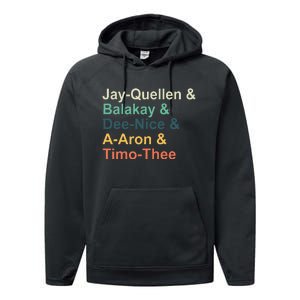 Jay Quellen & Balakay & Dee Nice & A Aron & Timo Thee Performance Fleece Hoodie